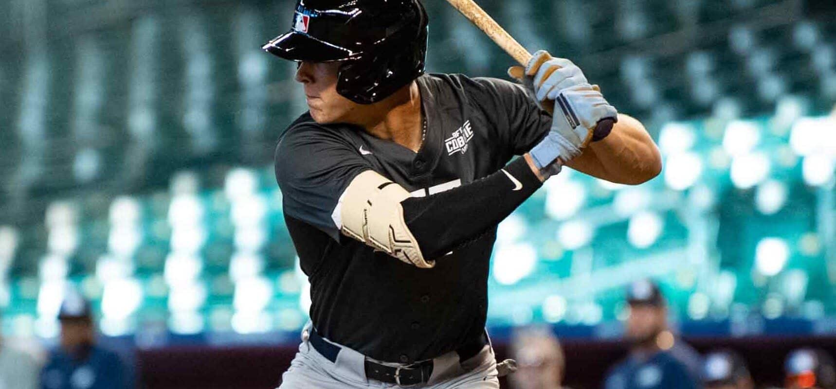 White Sox prospect George Wolkow batting